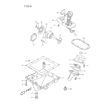 OIL PAN - OIL PUMP - FUEL PUMP (MODEL T/V)
