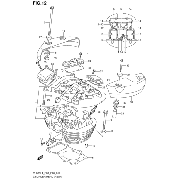 CYLINDER HEAD (REAR) (VL800L4 E28)