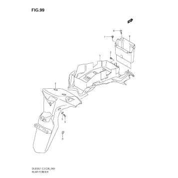 REAR FENDER (DL650 L1 E28)