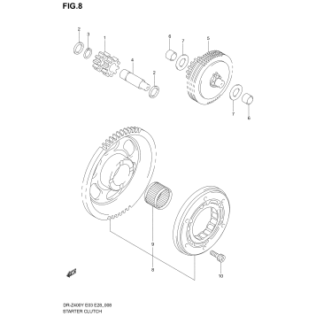 STARTER CLUTCH (DR-Z400EY/EK1/EK2/EK3/EK4)