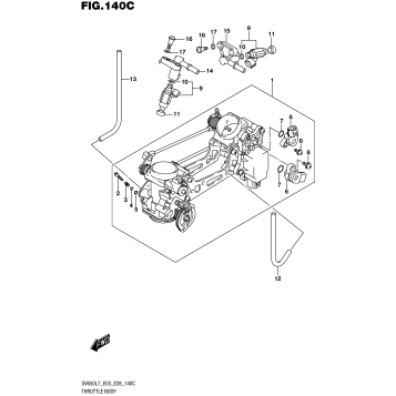 THROTTLE BODY (SV650AL7 E28)