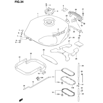 FUEL TANK (MODEL V/W/X)