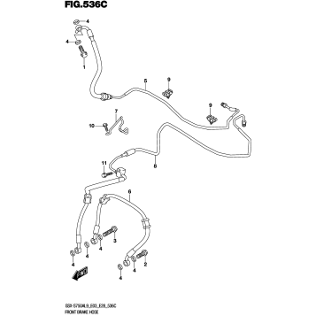FRONT BRAKE HOSE (GSX-S750AL9 E28)