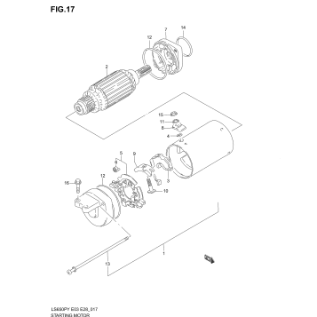 STARTING MOTOR (SEE NOTE)
