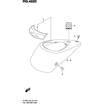 FUEL TANK FRONT COVER (VL1500TL9 E03)