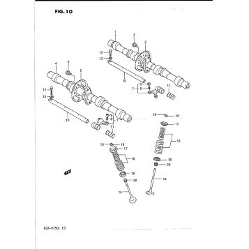 CAM SHAFT - VALVE (MODEL J/K)