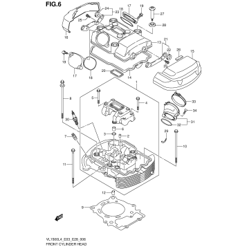 FRONT CYLINDER HEAD (VL1500BL4 E28)