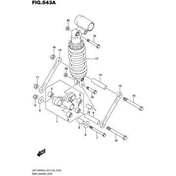 REAR CUSHION LEVER (GSX1300RAL6 E03)