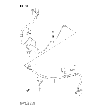 REAR BRAKE HOSE (AN650AK6/AK7/AK8/AK9)