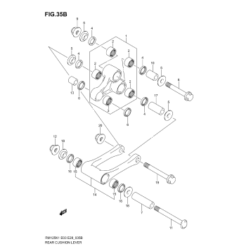 REAR CUSHION LEVER (MODEL K4/K5/K6)