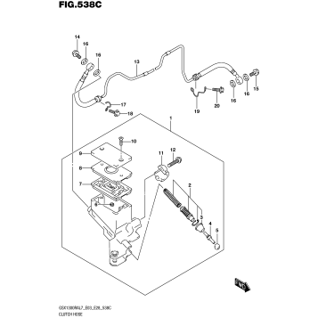 CLUTCH HOSE (GSX1300RAL7 E33)