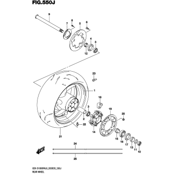 REAR WHEEL (GSX-S1000FZAL9 E33)