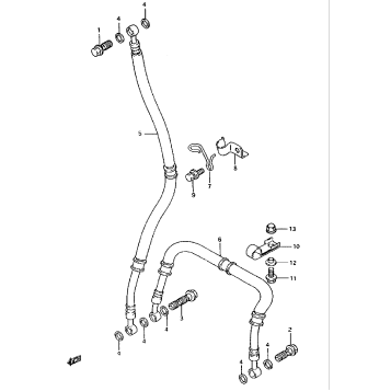 FRONT BRAKE HOSE (MODEL R/S)