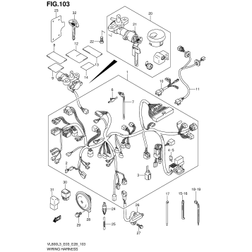 WIRING HARNESS (VL800TL3 E03)