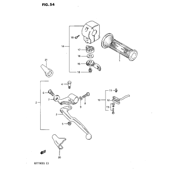 LEFT HANDLE SWITCH (GS1150ES3/ESE/ESF)