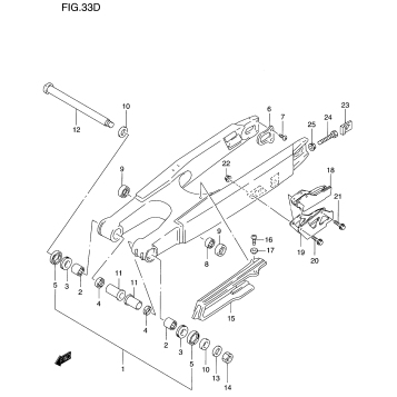 REAR SWINGING ARM (MODEL Y)