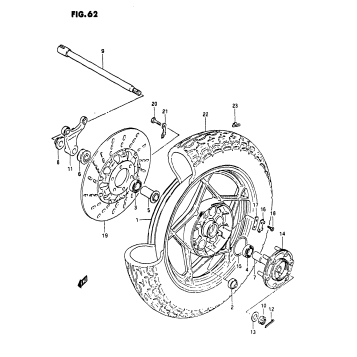 REAR WHEEL (MODEL X)