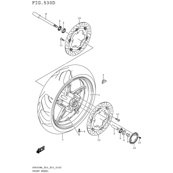 FRONT WHEEL (SV650AM4 E33)