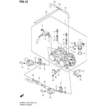 THROTTLE BODY (AN650L4 E03)