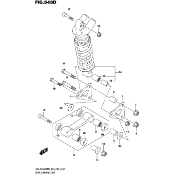 REAR CUSHION LEVER (GSX-R1000RA,GSX-R1000RZA)