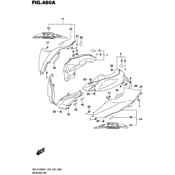 AIR INTAKE PIPE (GSX-R1000RL7 E03)