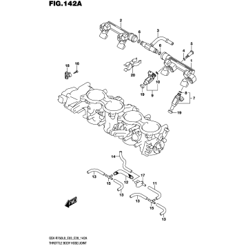 THROTTLE BODY HOSE/JOINT (GSX-R750L8 E03)
