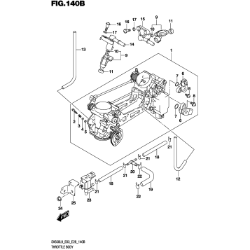 THROTTLE BODY (SV650L9 E33)