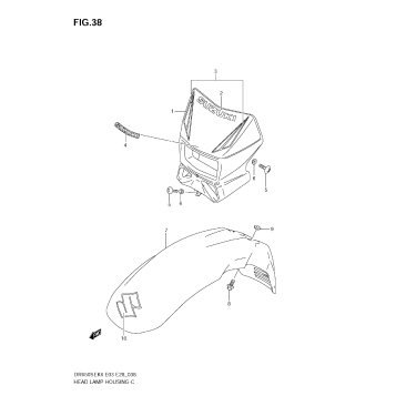 HEADLAMP HOUSING (MODEL K6/K7/K8)