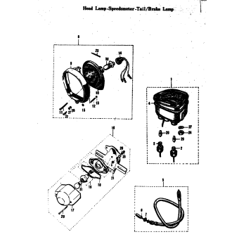 HEAD LAMP-SPEEDOMETER - TAIL/BRAKE LAMP