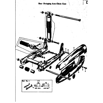 REAR SWINGING ARM-CHAIN CASE
