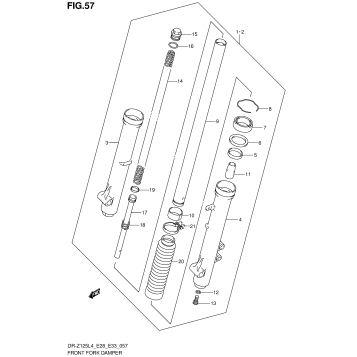 FRONT FORK DAMPER (DR-Z125LL4 E33)