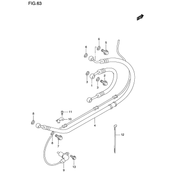 REAR BRAKE HOSE (GSF1200SAV)