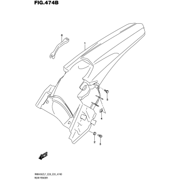 REAR FENDER (RMX450ZL7 E33)