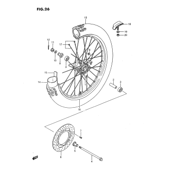 FRONT WHEEL (MODEL G/H/J/K)