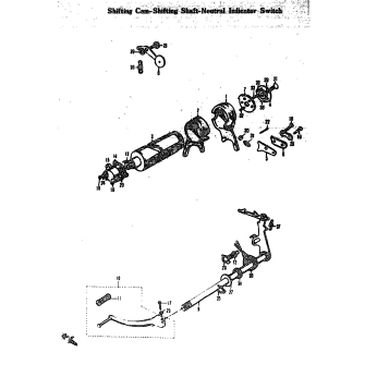 SHIFTING CAM-SHIFTING SHAFT-NEUTRAL INDICATOR SWITCH