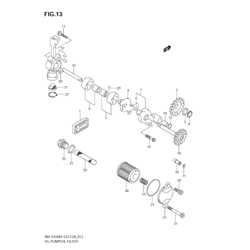 OIL PUMP (RM-Z450 K8/K9/L0)