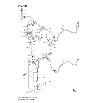 REAR MASTER CYLINDER (GSX1300RAL3 E03)