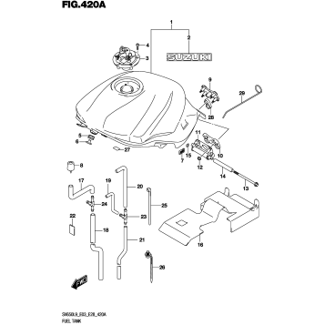 FUEL TANK (SV650L9 E03) (FOR YVB,QEB)