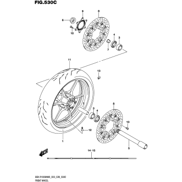 FRONT WHEEL (GSX-R1000RA)