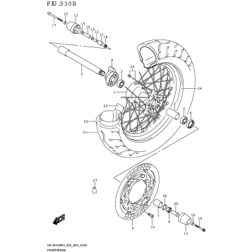 FRONT WHEEL (DR-Z400SM)