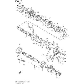 TRANSMISSION (DR-Z125LL4 E33)