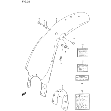 REAR FENDER (MODEL T/V/W/X)