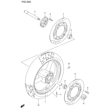 FRONT WHEEL (GSF1200SAV)