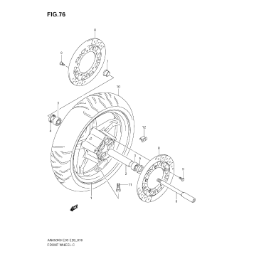 FRONT WHEEL (AN650K6/K7/K8/K9)