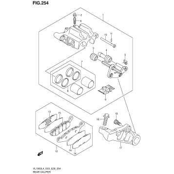 REAR CALIPER (VL1500L4 E28)