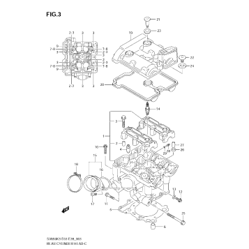 REAR CYLINDER HEAD (MODEL K3/K4/K5/K6)