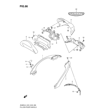 PILLION RIDER HANDLE (AN650ZL3 E28)