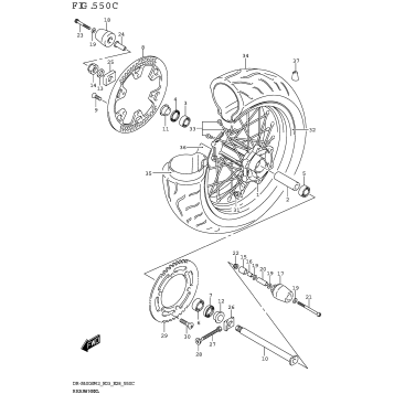 REAR WHEEL (DR-Z400SM)
