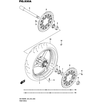 FRONT WHEEL (GSX-R600Z)