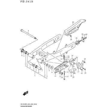 REAR SWINGINGARM (DR-Z125:E28)